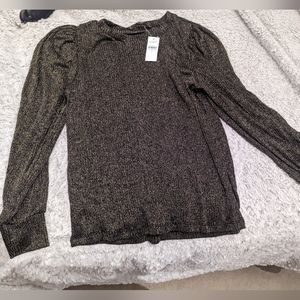 Metallic thread sweater